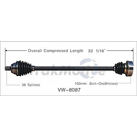 TrakMotive CV Axle Shaft - VW-8087