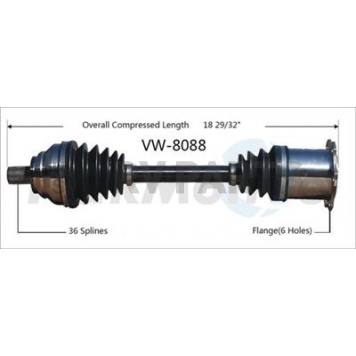 TrakMotive CV Axle Shaft - VW-8088
