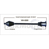 TrakMotive CV Axle Shaft - VW-8089