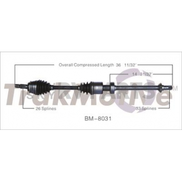 TrakMotive CV Axle Shaft - BM-8031