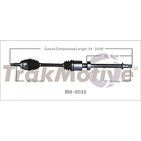 TrakMotive CV Axle Shaft - BM-8033