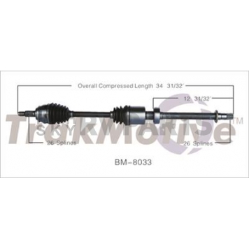 TrakMotive CV Axle Shaft - BM-8033