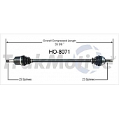 TrakMotive CV Axle Shaft - HO-8071