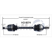 TrakMotive CV Axle Shaft - HO-8074