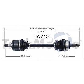 TrakMotive CV Axle Shaft - HO-8074