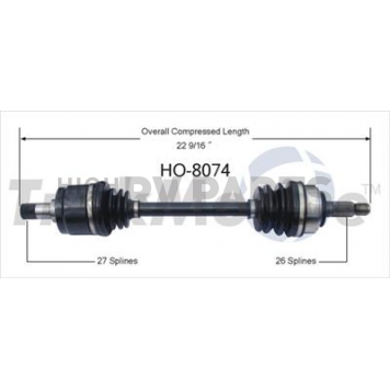 TrakMotive CV Axle Shaft - HO-8074