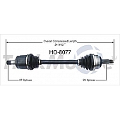 TrakMotive CV Axle Shaft - HO-8077