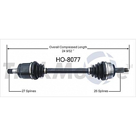 TrakMotive CV Axle Shaft - HO-8077
