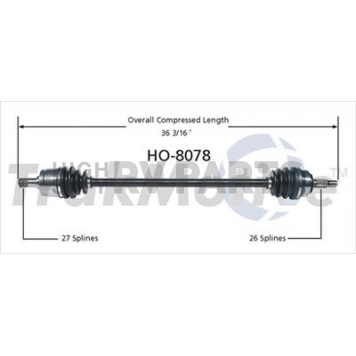 TrakMotive CV Axle Shaft - HO-8078
