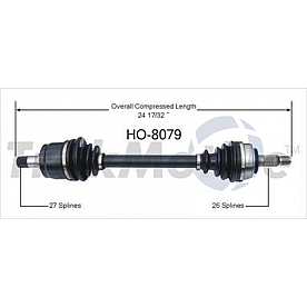 TrakMotive CV Axle Shaft - HO-8079