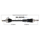 TrakMotive CV Axle Shaft - SB-9023HD