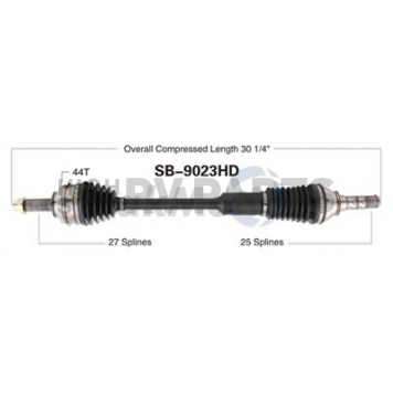 TrakMotive CV Axle Shaft - SB-9023HD