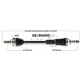 TrakMotive CV Axle Shaft - SB-9040HD