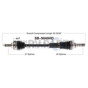 TrakMotive CV Axle Shaft - SB-9040HD