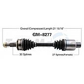 TrakMotive CV Axle Shaft - GM-8277