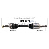 TrakMotive CV Axle Shaft - GM-8278