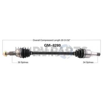 TrakMotive CV Axle Shaft - GM-8280