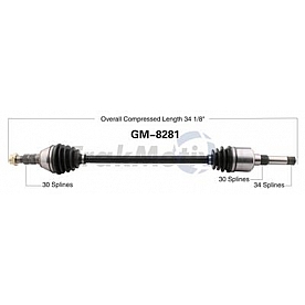TrakMotive CV Axle Shaft - GM-8281