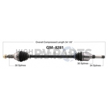 TrakMotive CV Axle Shaft - GM-8281