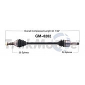 TrakMotive CV Axle Shaft - GM-8282
