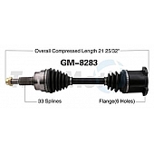 TrakMotive CV Axle Shaft - GM-8283