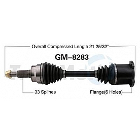 TrakMotive CV Axle Shaft - GM-8283