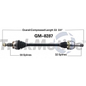 TrakMotive CV Axle Shaft - GM-8287