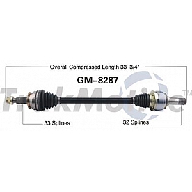 TrakMotive CV Axle Shaft - GM-8287