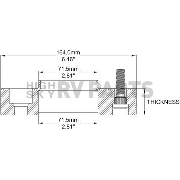 Coyote Wheel Accessories Wheel Adapter - 5450-5500H-C-2