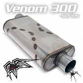 Black Widow Exhaust Venom 300-Series Muffler - BW004-P