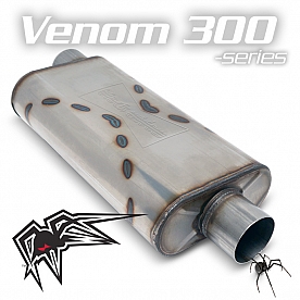 Black Widow Exhaust Venom 300-Series Muffler - BW005-P
