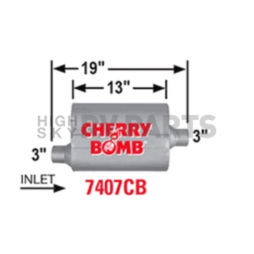 Cherry Bomb Pro Series Exhaust Muffler - 7407CB-1