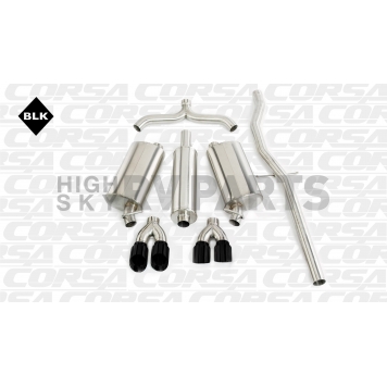 Corsa Performance Exhaust Touring Cat Back System - 14150BLK