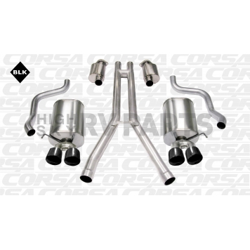 Corsa Performance Exhaust Sport Cat Back System - 14156BLK-1