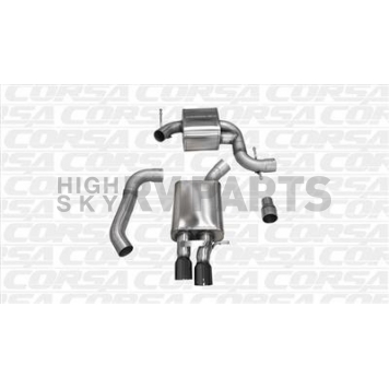 Corsa Performance Exhaust Touring Cat Back System - 14598BLK