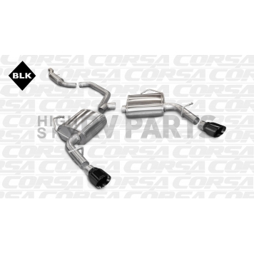 Corsa Performance Exhaust Sport Cat Back System - 14413BLK-1