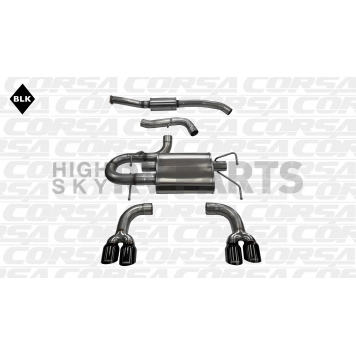 Corsa Performance Exhaust Sport Cat Back System - 14862BLK