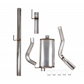 Hooker Headers Exhaust Blackheart Cat Back System - 70502446-RHKR