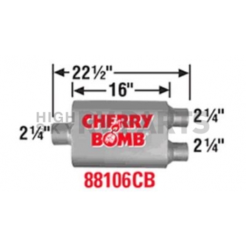 Cherry Bomb Vortex Exhaust Muffler - 88106CB