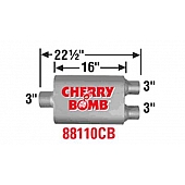 Cherry Bomb Vortex Exhaust Muffler - 88110CB