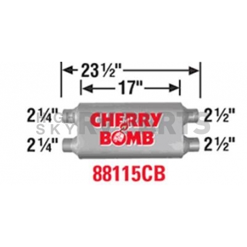 Cherry Bomb Vortex Exhaust Muffler - 88115CB