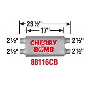 Cherry Bomb Vortex Exhaust Muffler - 88116CB