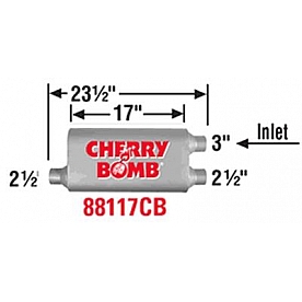 Cherry Bomb Vortex Exhaust Muffler - 88117CB