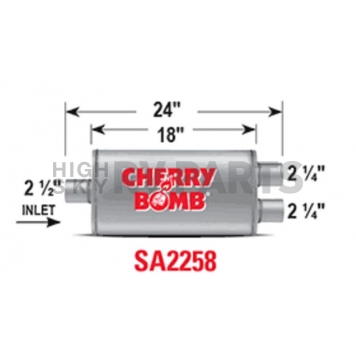 Cherry Bomb Salute Exhaust Muffler - SA2258-1