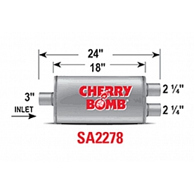 Cherry Bomb Salute Exhaust Muffler - SA2278