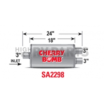Cherry Bomb Salute Exhaust Muffler - SA2298-1