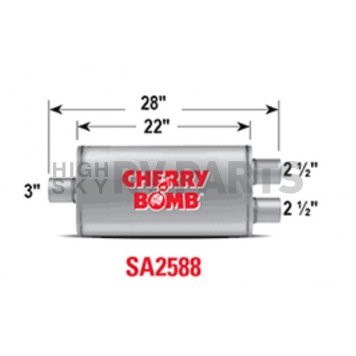 Cherry Bomb Salute Exhaust Muffler - SA2588-1