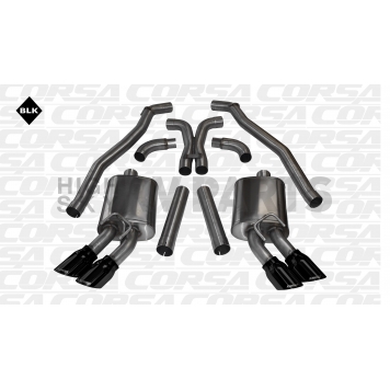 Corsa Performance Exhaust Sport Cat Back System - 14971BLK