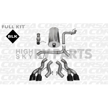 Corsa Performance Exhaust Sport Cat Back System - 14886BLK-1