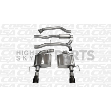 Corsa Performance Exhaust Sport Cat Back System - 14888BLK-1